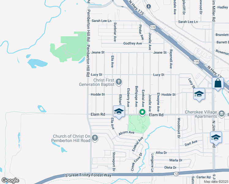 map of restaurants, bars, coffee shops, grocery stores, and more near 610 Ella Avenue in Dallas