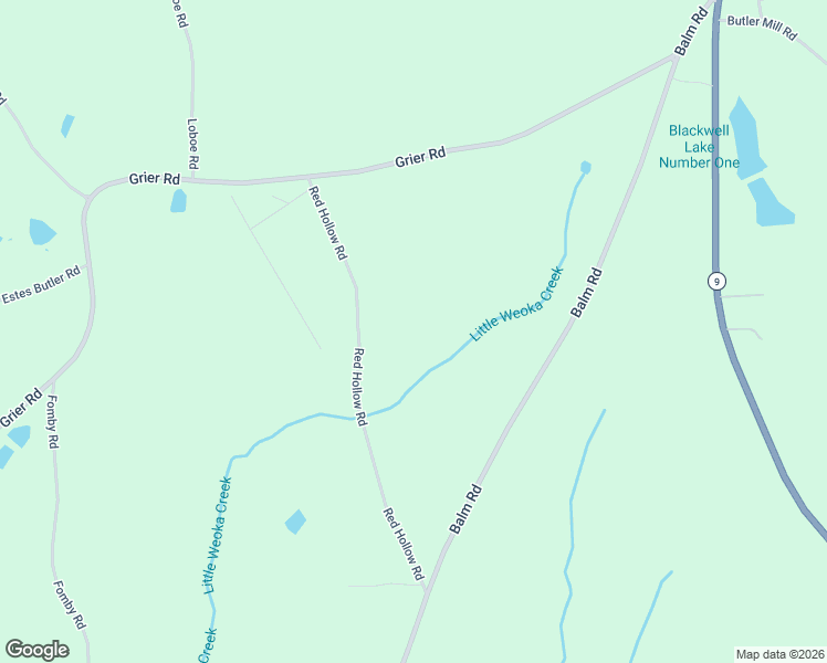 map of restaurants, bars, coffee shops, grocery stores, and more near 288 Red Hollow Road in Wetumpka