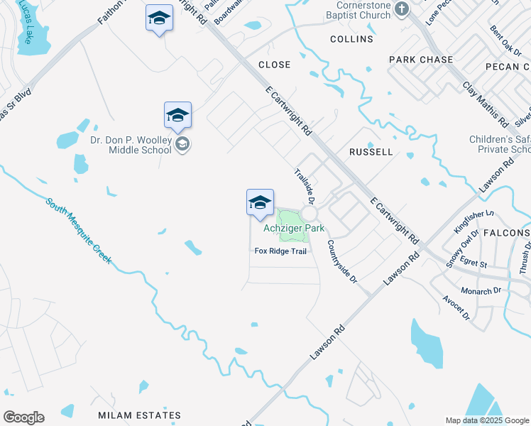 map of restaurants, bars, coffee shops, grocery stores, and more near 3306 Ridge Ranch Road in Mesquite