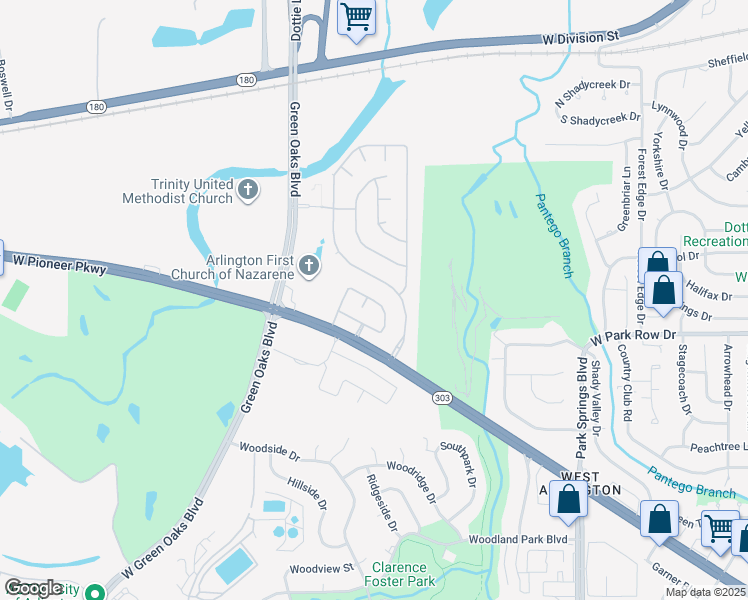 map of restaurants, bars, coffee shops, grocery stores, and more near 4521 Chaumont Trail in Arlington