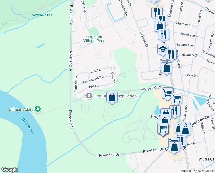 map of restaurants, bars, coffee shops, grocery stores, and more near 1285 Apex Lane in Charleston