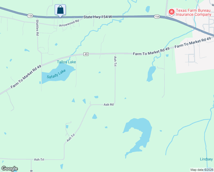 map of restaurants, bars, coffee shops, grocery stores, and more near 2538 Ash Road in Gilmer