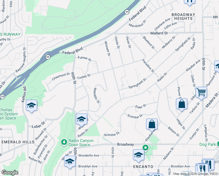 map of restaurants, bars, coffee shops, grocery stores, and more near 1741 Republic Street in San Diego