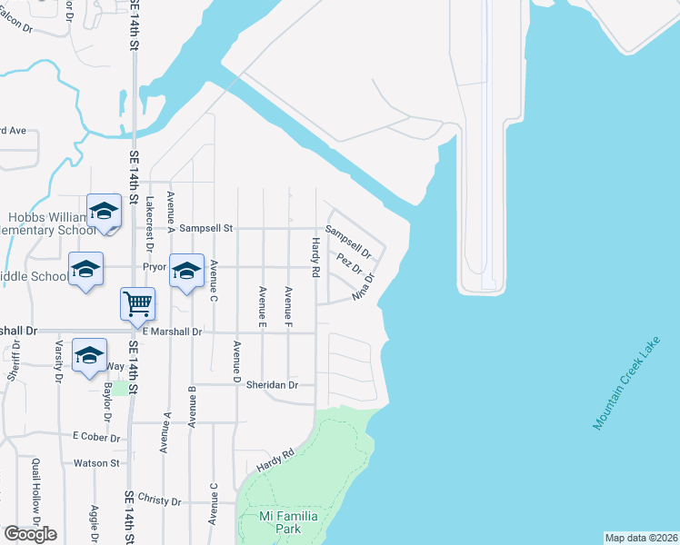 map of restaurants, bars, coffee shops, grocery stores, and more near 1911 Amerigo Drive in Grand Prairie