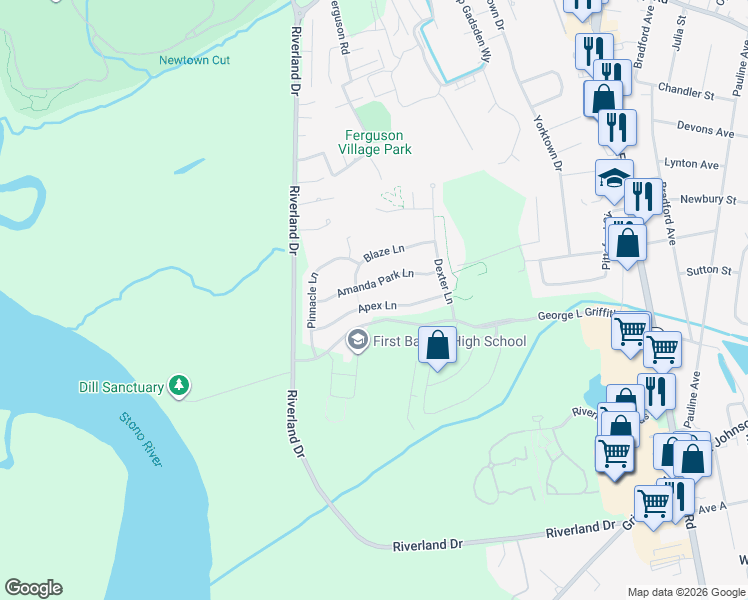 map of restaurants, bars, coffee shops, grocery stores, and more near 1254 Apex Lane in Charleston
