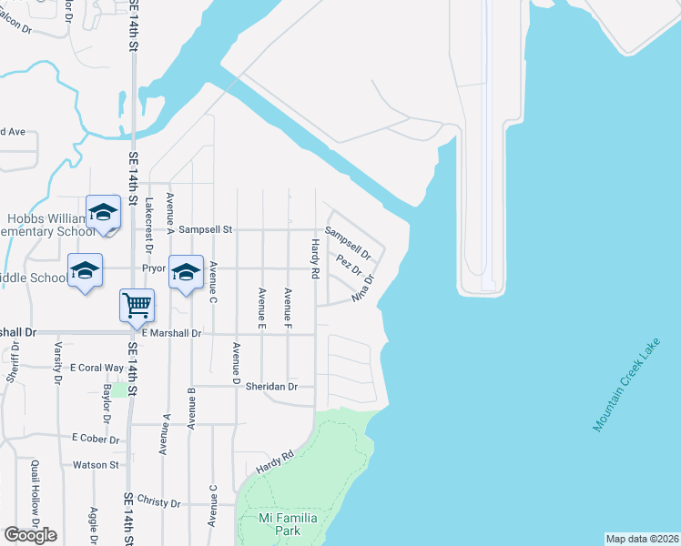 map of restaurants, bars, coffee shops, grocery stores, and more near 1632 Seabreeze Drive in Grand Prairie