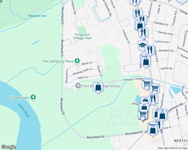 map of restaurants, bars, coffee shops, grocery stores, and more near 1288 Apex Lane in Charleston