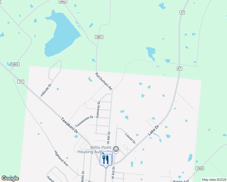map of restaurants, bars, coffee shops, grocery stores, and more near 100 Hidden Valley Road in Wills Point