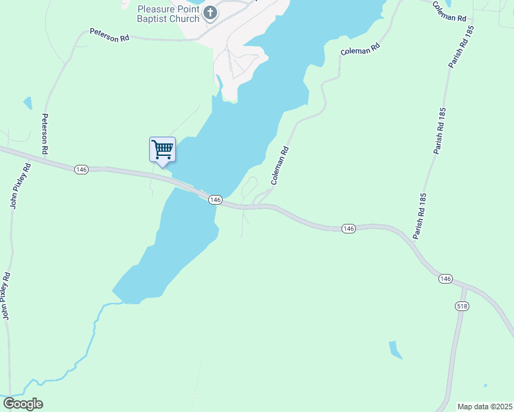 map of restaurants, bars, coffee shops, grocery stores, and more near 400 Parish Road 185 in Homer