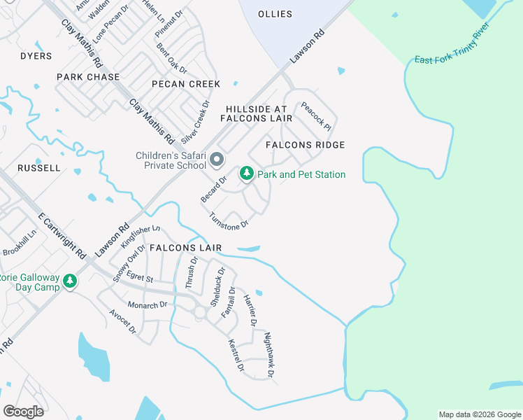 map of restaurants, bars, coffee shops, grocery stores, and more near 3732 Gannet Drive in Mesquite