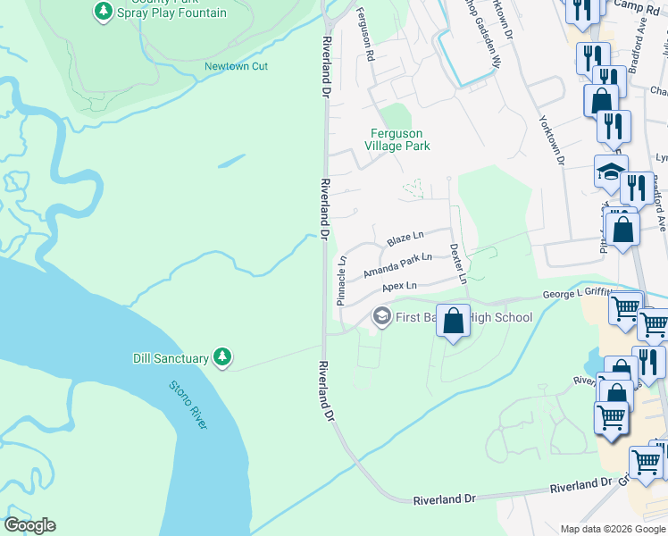 map of restaurants, bars, coffee shops, grocery stores, and more near 1359 Pinnacle Lane in Charleston
