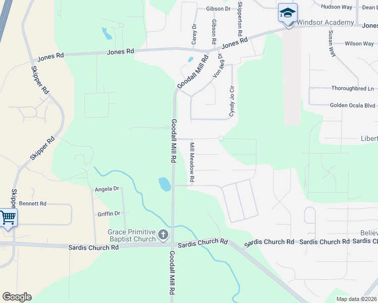 map of restaurants, bars, coffee shops, grocery stores, and more near 203 Cody Drive in Macon