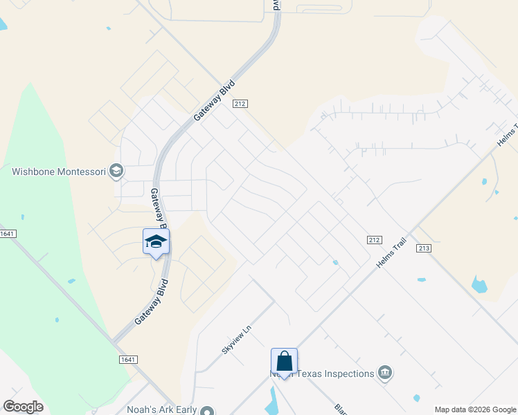 map of restaurants, bars, coffee shops, grocery stores, and more near 1717 Everglades Drive in Forney
