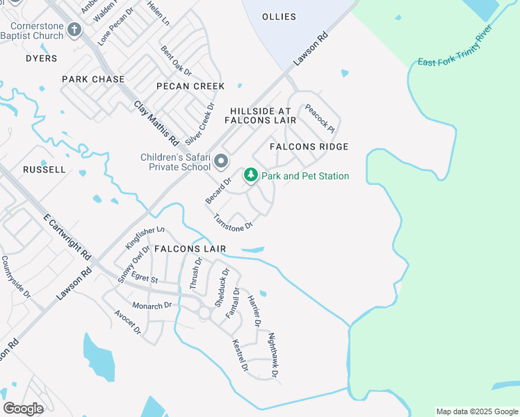 map of restaurants, bars, coffee shops, grocery stores, and more near 3724 Gannet Drive in Mesquite