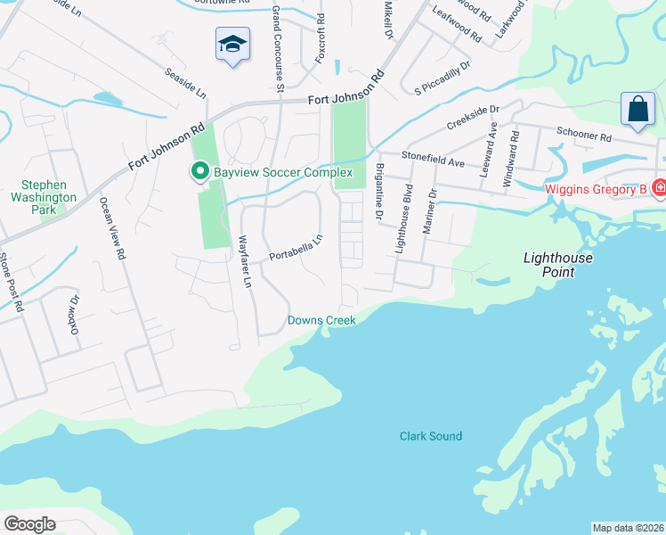 map of restaurants, bars, coffee shops, grocery stores, and more near 1107 Eaglewood Trail in Charleston