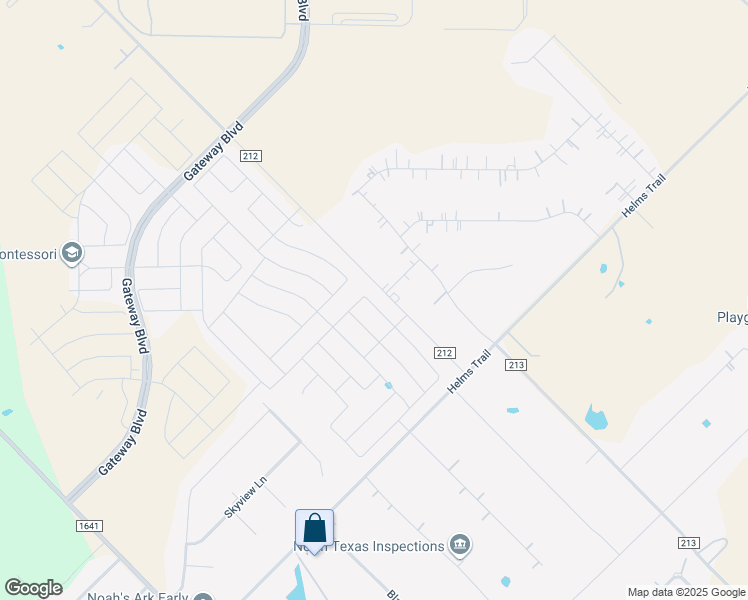 map of restaurants, bars, coffee shops, grocery stores, and more near 9998 County Road 212 in Forney