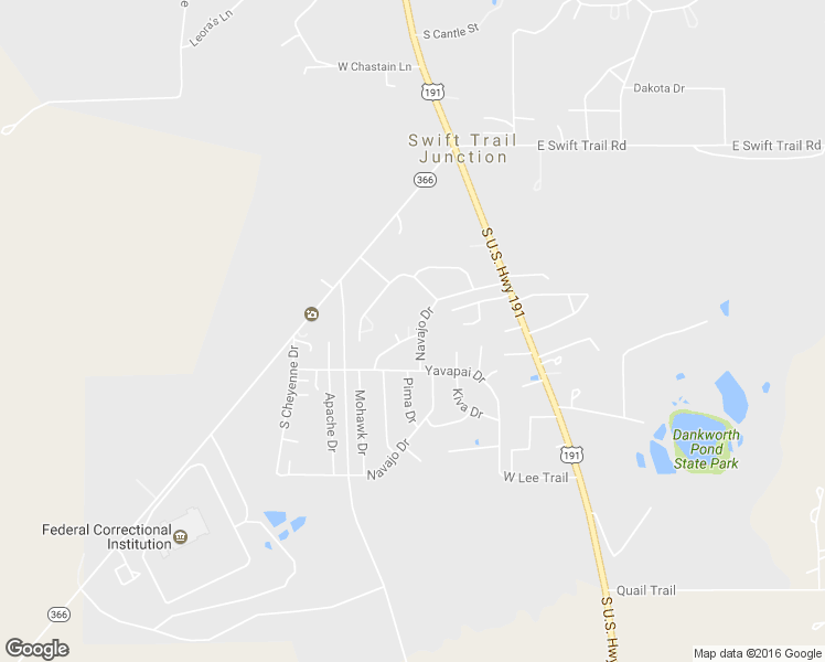 map of restaurants, bars, coffee shops, grocery stores, and more near 766 West Thunderbird Drive in Safford