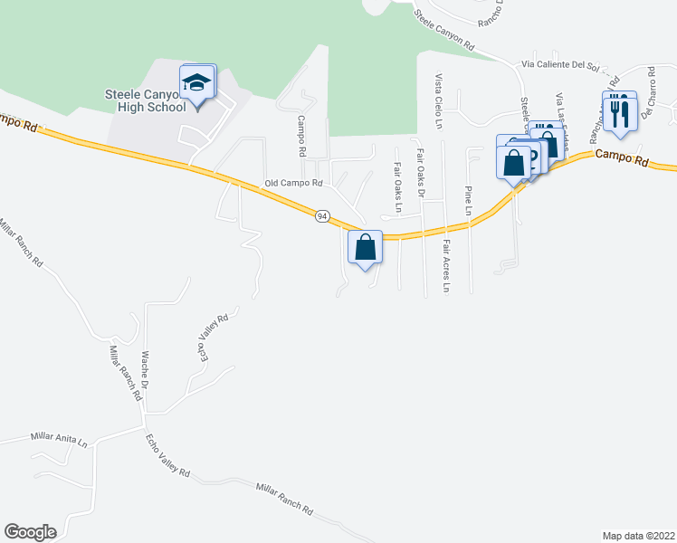map of restaurants, bars, coffee shops, grocery stores, and more near 3110 Stoney Oak Drive in Spring Valley