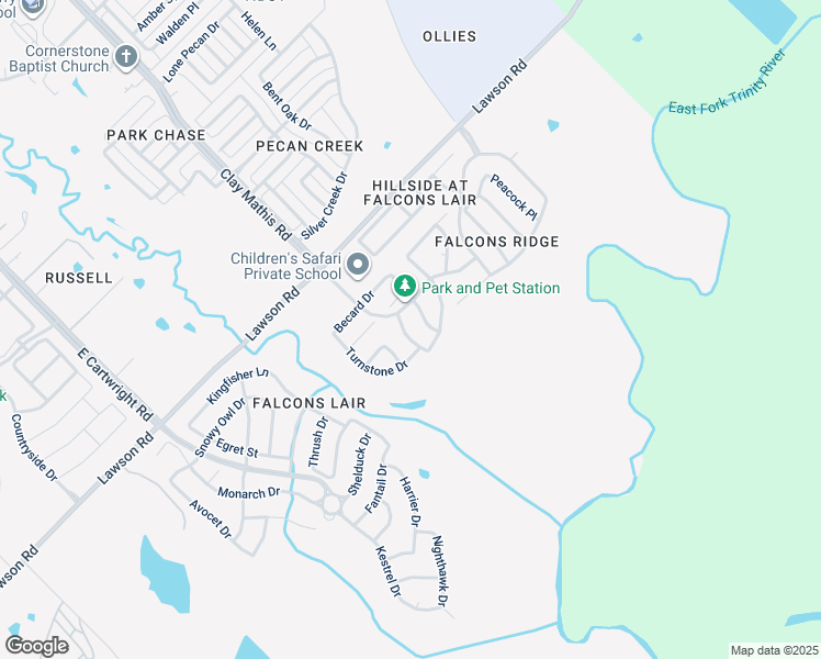 map of restaurants, bars, coffee shops, grocery stores, and more near 3712 Gannet Drive in Mesquite