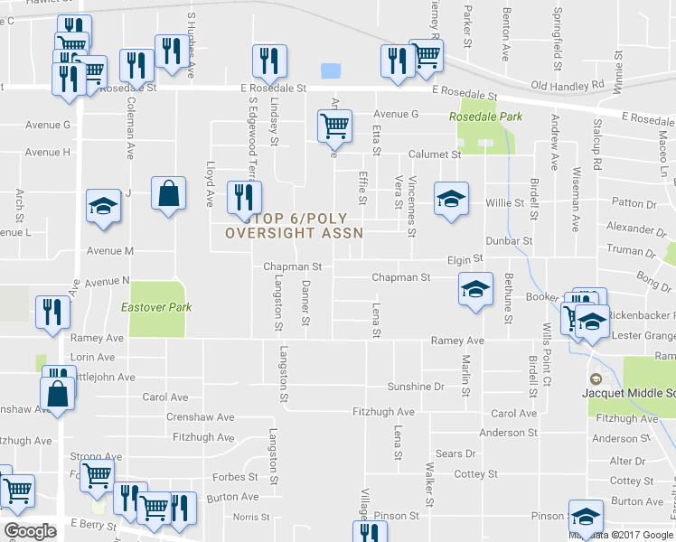 map of restaurants, bars, coffee shops, grocery stores, and more near 2009 Amanda Avenue in Fort Worth