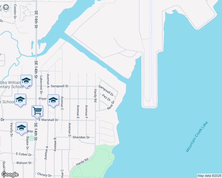 map of restaurants, bars, coffee shops, grocery stores, and more near 1966 Courtside Drive in Grand Prairie