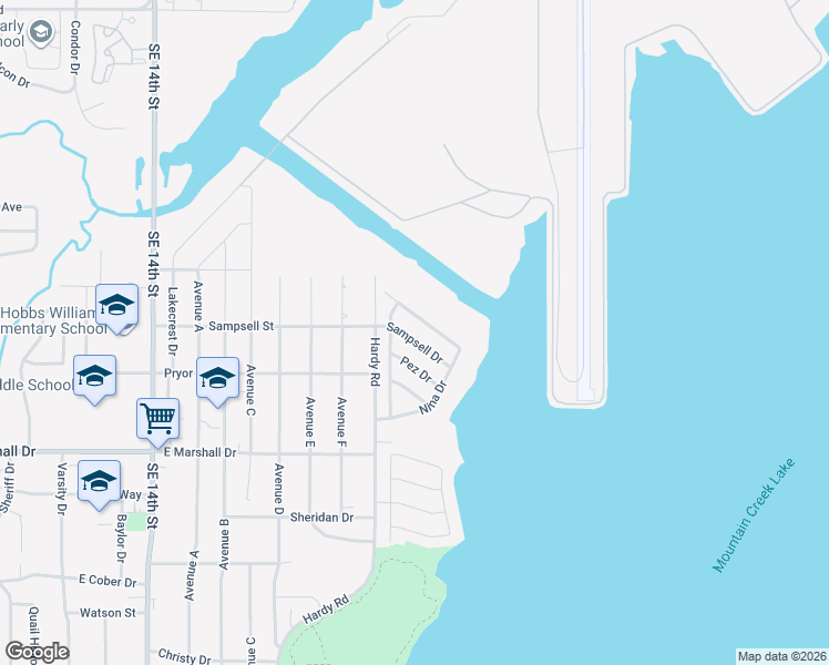 map of restaurants, bars, coffee shops, grocery stores, and more near 1925 Sampsell Drive in Grand Prairie