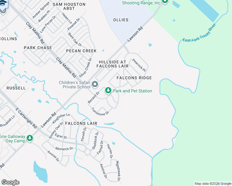 map of restaurants, bars, coffee shops, grocery stores, and more near 3629 Redstart Drive in Mesquite