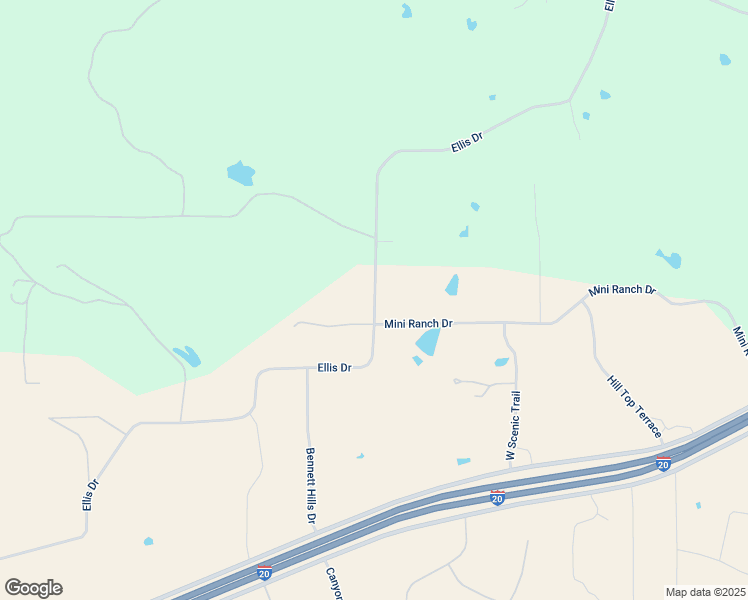 map of restaurants, bars, coffee shops, grocery stores, and more near 8455 Ellis Drive in Weatherford