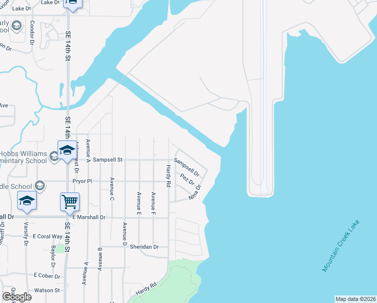 map of restaurants, bars, coffee shops, grocery stores, and more near 1941 Courtside Drive in Grand Prairie