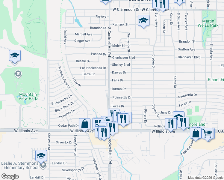 map of restaurants, bars, coffee shops, grocery stores, and more near 4331 Dutton Drive in Dallas