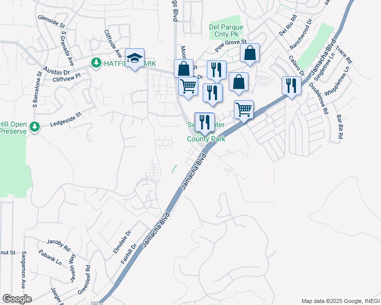 map of restaurants, bars, coffee shops, grocery stores, and more near 10588-10598 Jamacha Blvd in Spring Valley