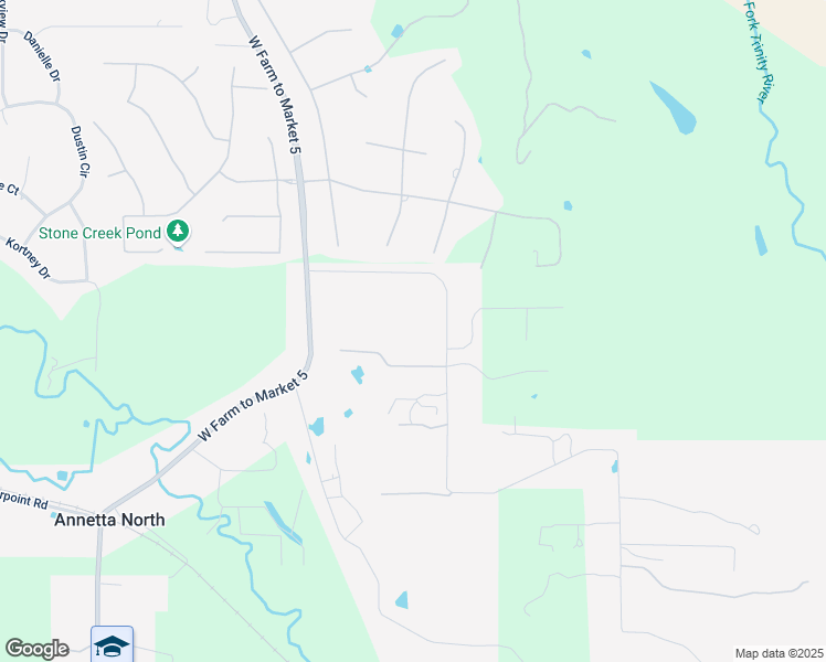 map of restaurants, bars, coffee shops, grocery stores, and more near 200 Quail Ridge Road in Annetta North