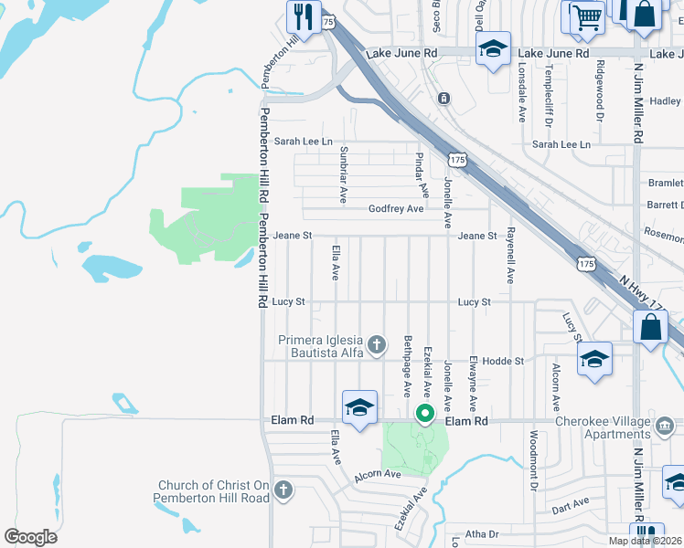 map of restaurants, bars, coffee shops, grocery stores, and more near 730 Ella Avenue in Dallas