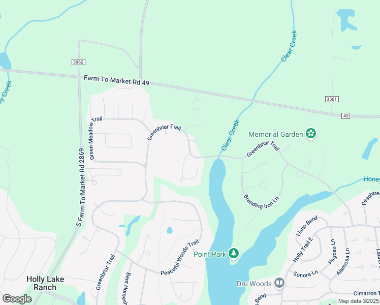 map of restaurants, bars, coffee shops, grocery stores, and more near 1280 Greenbriar Trail in Holly Lake Ranch