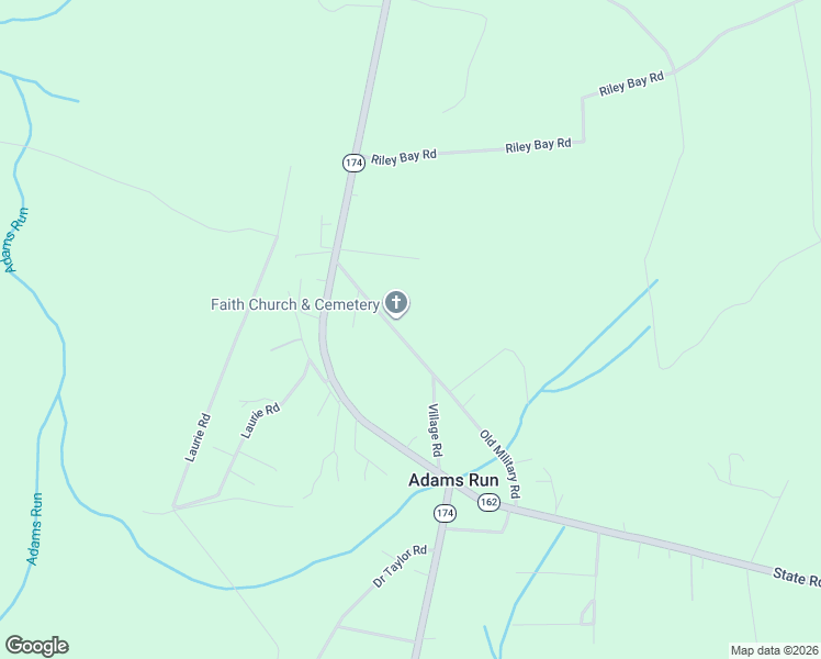 map of restaurants, bars, coffee shops, grocery stores, and more near 5332 Old Military Road in Adams Run