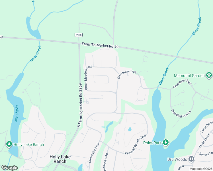 map of restaurants, bars, coffee shops, grocery stores, and more near 343 Meadow View Path in Holly Lake Ranch