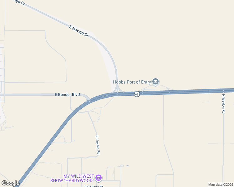 map of restaurants, bars, coffee shops, grocery stores, and more near 3325-3421 East Seminole Highway in Hobbs