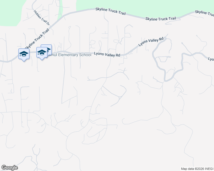 map of restaurants, bars, coffee shops, grocery stores, and more near 14802 Paleo Drive in Jamul