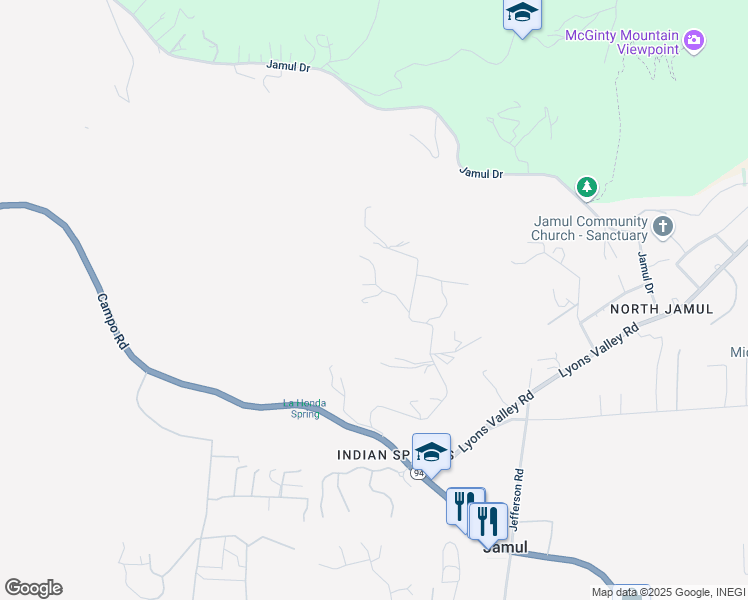 map of restaurants, bars, coffee shops, grocery stores, and more near 13767 Calle Del Sol in Jamul