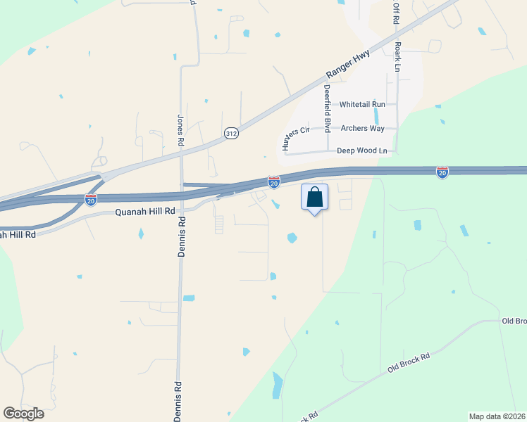map of restaurants, bars, coffee shops, grocery stores, and more near 111 Diamond Ridge Lane in Weatherford