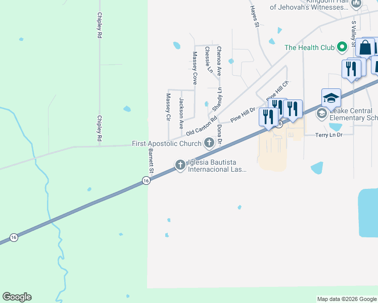 map of restaurants, bars, coffee shops, grocery stores, and more near 1317-1363 Pilgrim Rest Road in Carthage