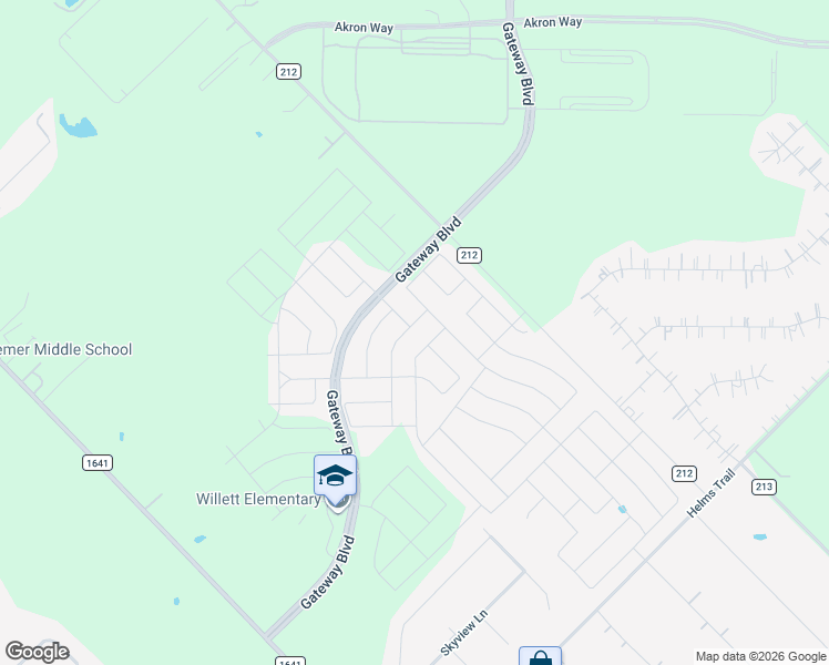 map of restaurants, bars, coffee shops, grocery stores, and more near 1621 Pegasus Drive in Forney
