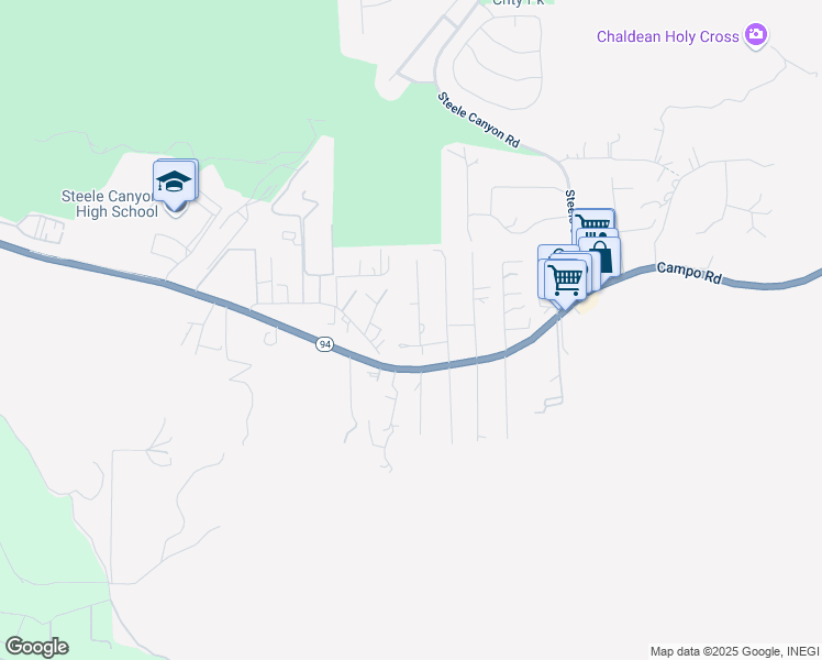 map of restaurants, bars, coffee shops, grocery stores, and more near 3216 Fair Oaks Lane in Spring Valley