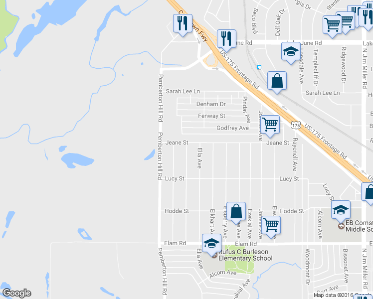 map of restaurants, bars, coffee shops, grocery stores, and more near 771 Helena St in Dallas