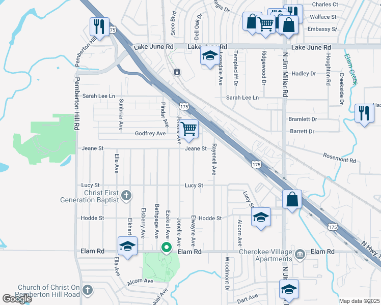 map of restaurants, bars, coffee shops, grocery stores, and more near 767 Elwayne Avenue in Dallas