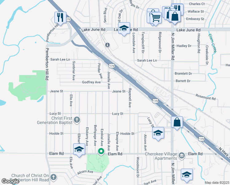 map of restaurants, bars, coffee shops, grocery stores, and more near 771 Elwayne Avenue in Dallas