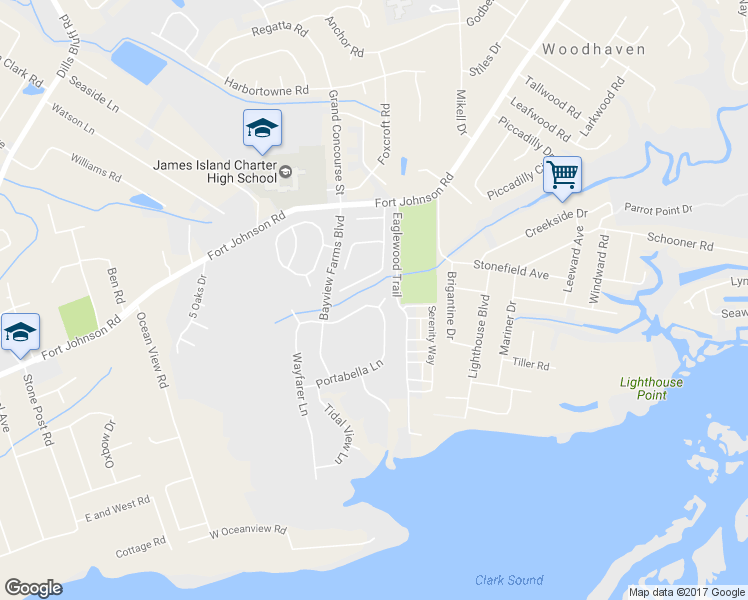 map of restaurants, bars, coffee shops, grocery stores, and more near 956 Portabella Lane in Charleston