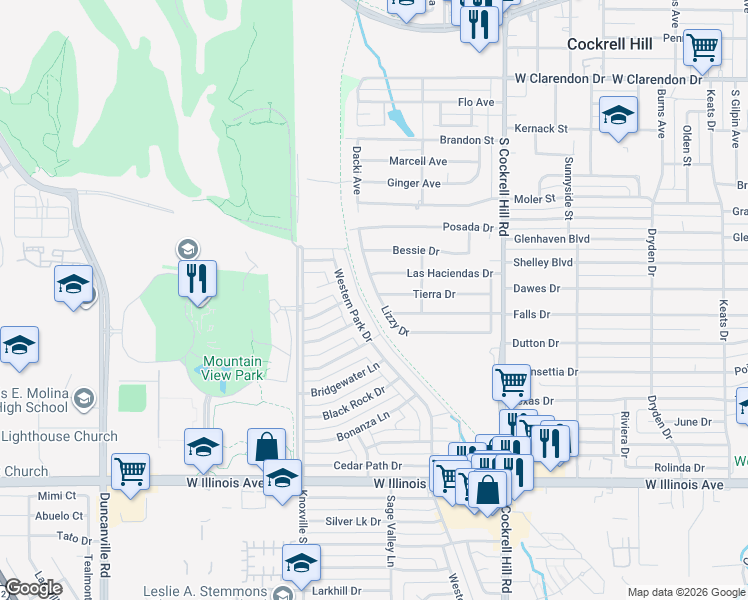 map of restaurants, bars, coffee shops, grocery stores, and more near 4620 Lizzy Drive in Dallas
