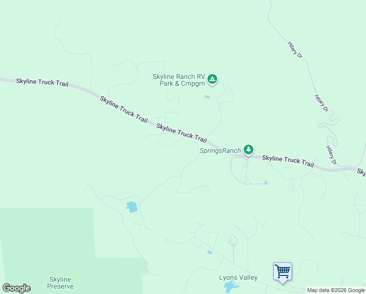 map of restaurants, bars, coffee shops, grocery stores, and more near 17093 Skyline Truck Trail in Jamul