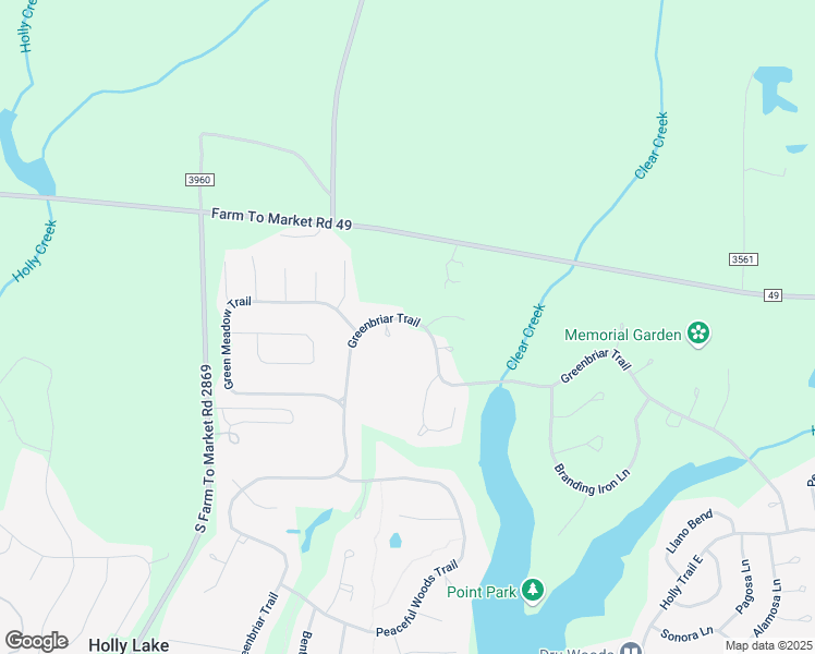 map of restaurants, bars, coffee shops, grocery stores, and more near 1280 Greenbriar Trail in Holly Lake Ranch